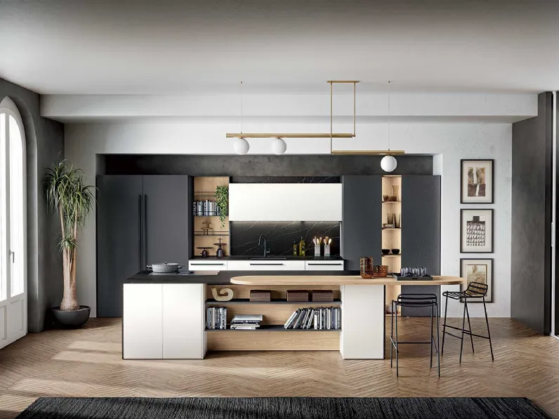 Cucina Moderna con isola Ventidue & XL 01 di GM Cucine