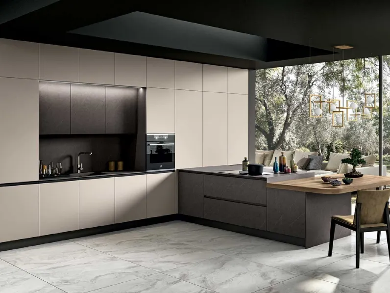 Cucina Moderna con penisola Ventidue & XL 04 di GM Cucine