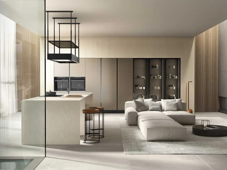 Cucina Moderna con isola Ventidue & XL 09 di GM Cucine