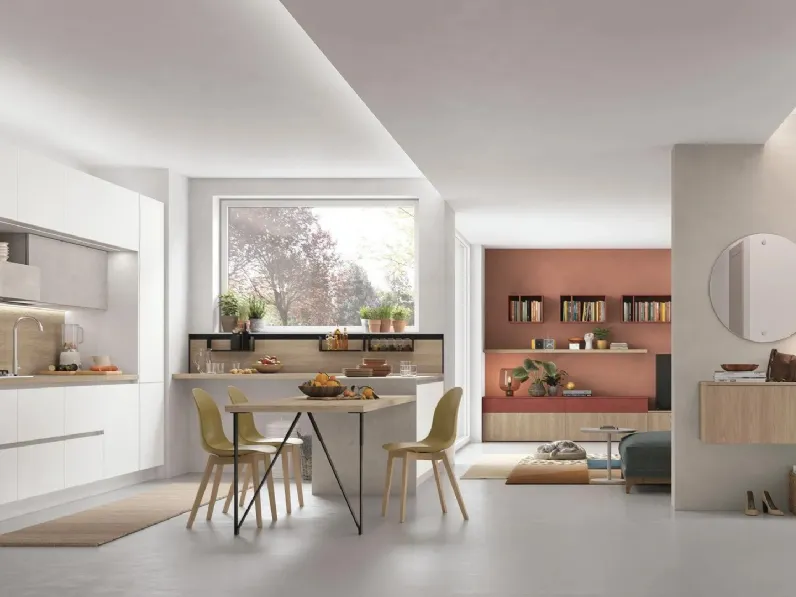 Cucina Moderna con penisola Young 05 di Stosa