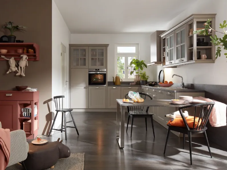 Cucina su misura angolare Country Windsor Lack di Nolte