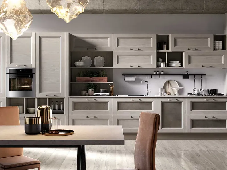 Cucina lineare su misura Gea Canapa di Evo Cucine