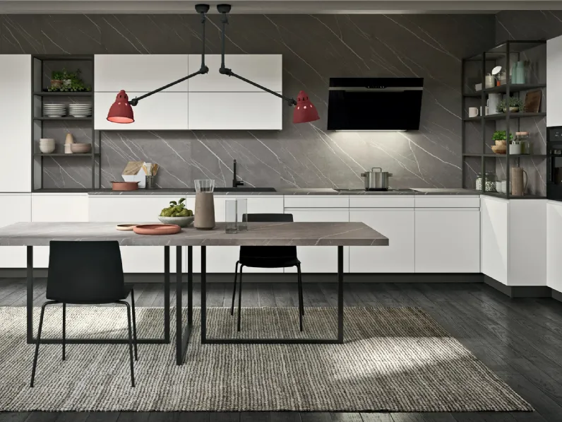 Cucina angolare su misura Line Moderno 21 di Astra