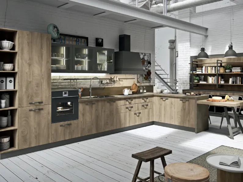 Cucina su misura SP-22 Industrial 02 di Astra