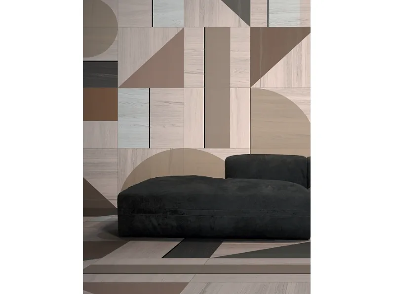 Parquet Grafiche 1960 in impiallacciatura rovere su supporto in multistrato di Giacobazzi