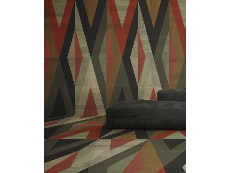 Parquet Grafiche Meet Me Halfway in impiallacciatura frassino su supporto in multistrato di Giacobazzi