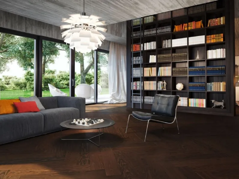 Parquet Rovere Vulcano a spina di pesce di Mafi