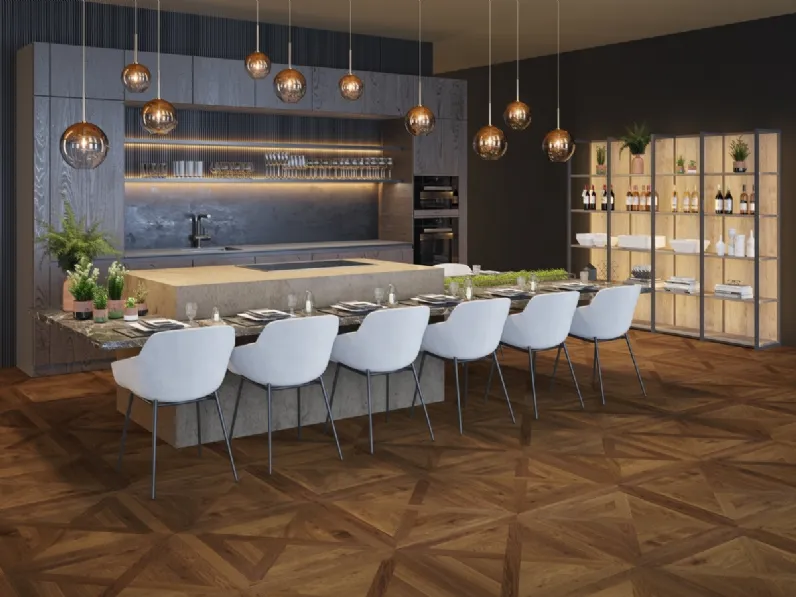 Parquet Rovere Vulcano Medio Quadrotte di Mafi