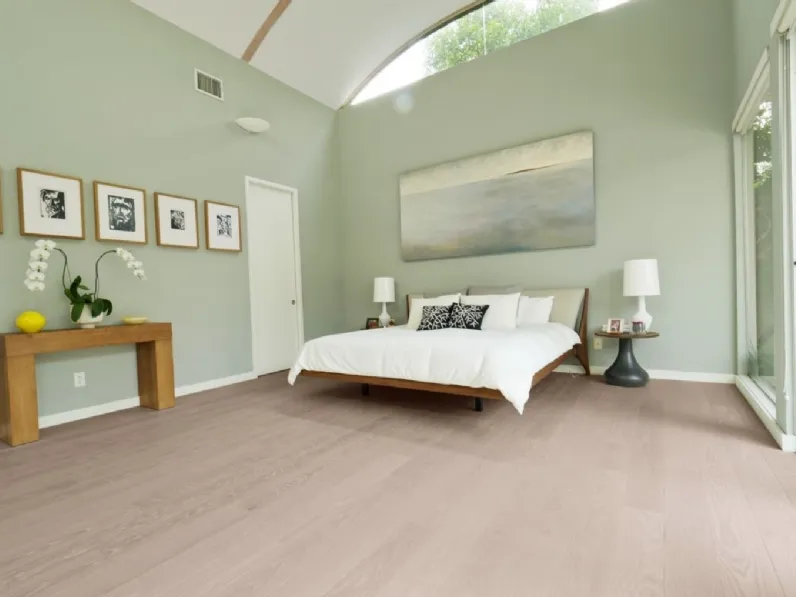 Parquet Uni Frassino Spazzolato Bianco di Mafi