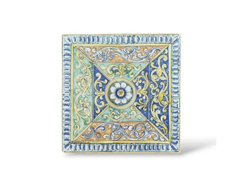 Piastrella Arabeschi in ceramica di Caltagirone di Alemanna
