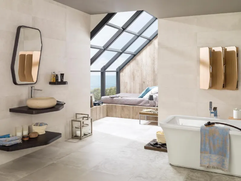 Piastrelle decorate Harlem e Harlem Deco Caliza di Porcelanosa