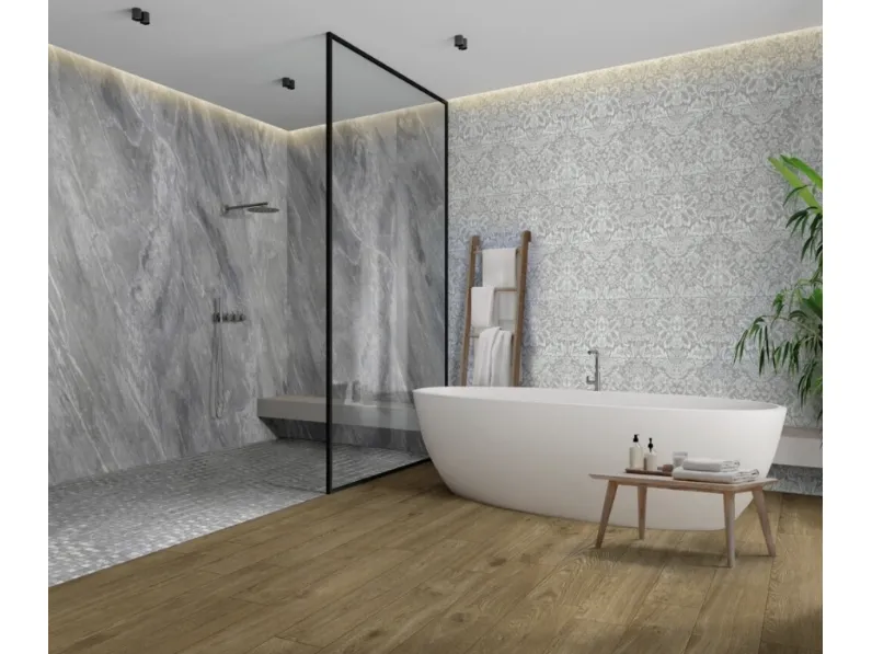 Piastrelle Mixed effetto wallpaper di Ragno