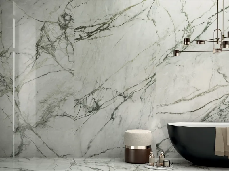 Piastrelle effetto marmo Noblesse Calacatta Emerald di Lea Ceramiche