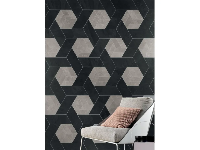 Piastrelle Waterfall Dark Flow Basket di Lea Ceramiche