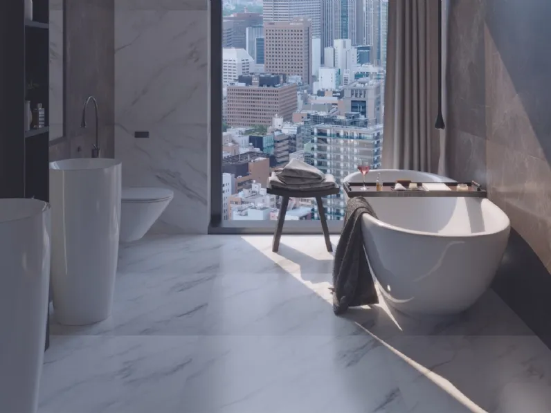 Pavimento Scacco effetto pietra nobile di Swing Floor