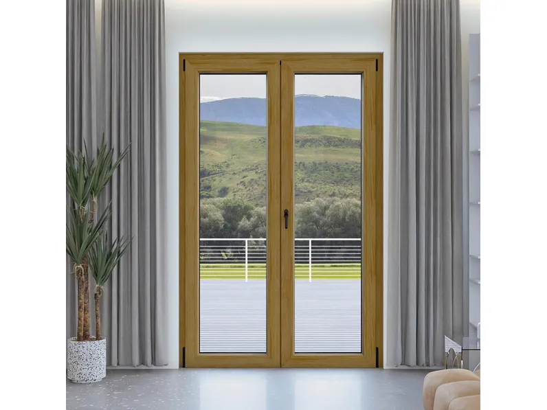 Finestra in PVC effetto legno Geo di D & V
