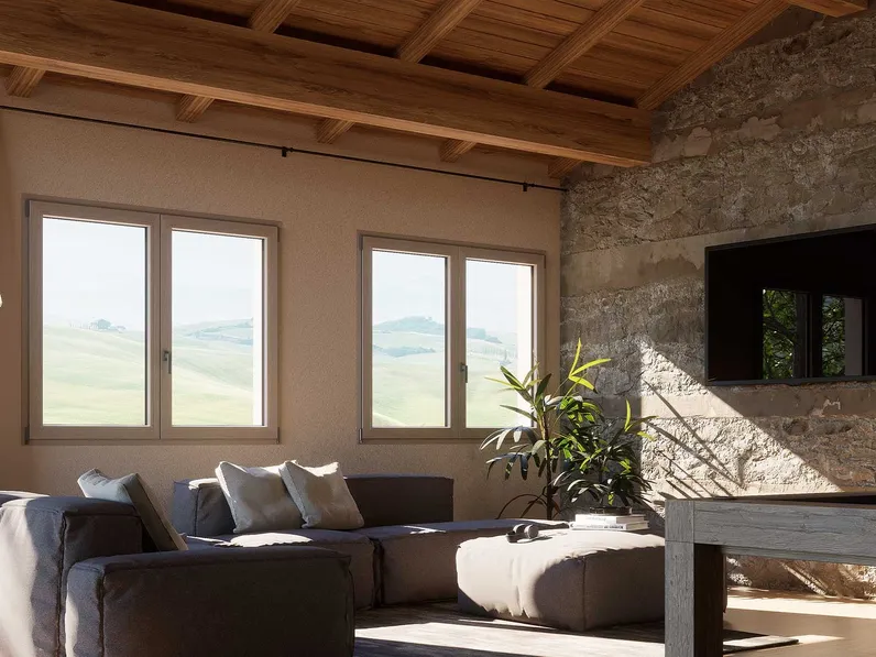 Finestra Linea 76 in pvc di Fossati Serramenti