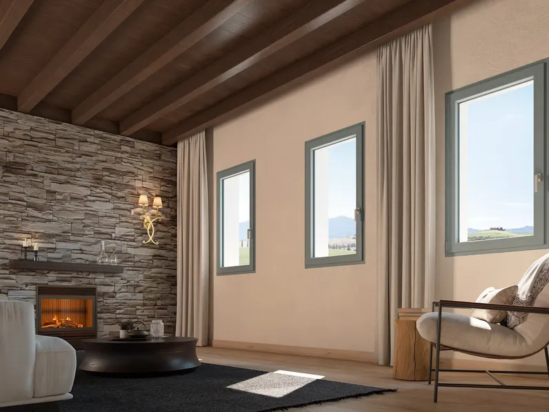 Finestra Linea 76 in pvc di Fossati Serramenti