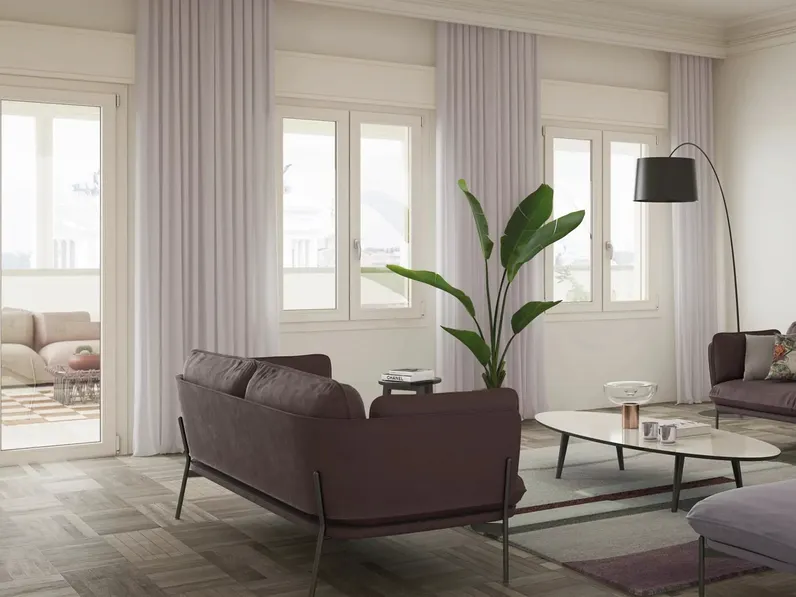 Finestra in PVC con mono o doppia camera ad isolamento termico ed acustico Melissa di D & V