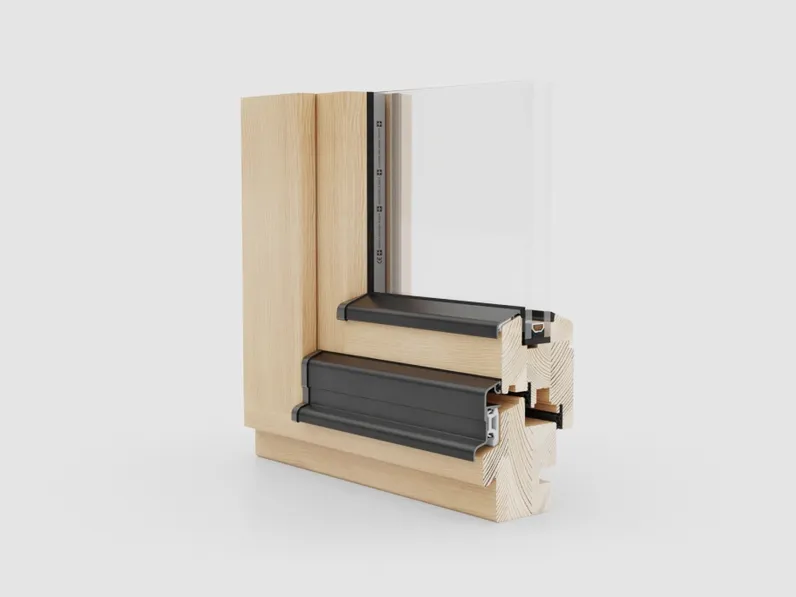 Finestra in legno Naturo 68 di Eko-Okna