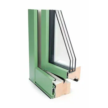 Finestra con serramento in alluminio e legno Nexus di Danese