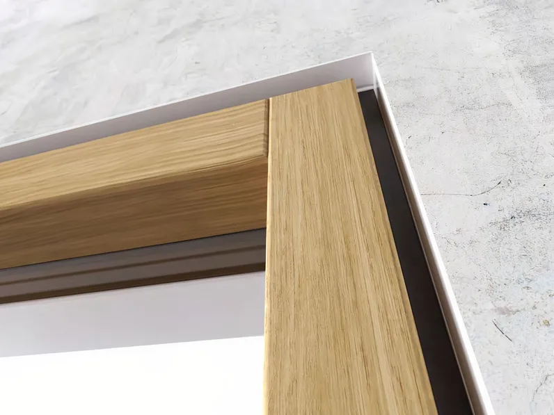 Finestra Sistema Hybrid a filo muro in legno di DMR