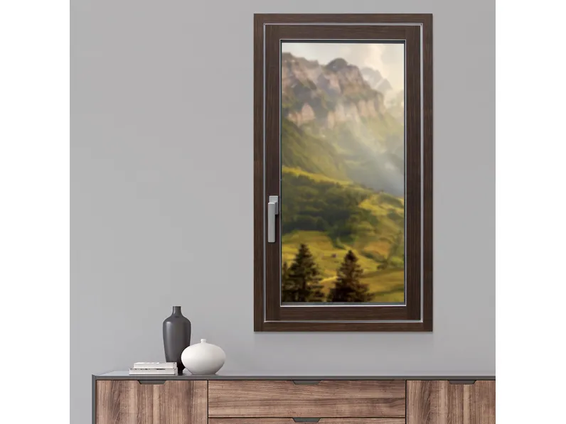 Finestra Vela Gold in alluminio e legno di Biemme Finestre