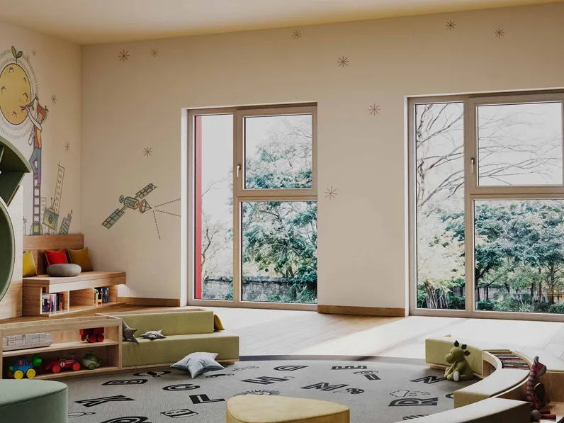 Finestra dal design innovativo e all’avanguardia in PVC con cover in alluminio Radici Vision 2020 di Nurith