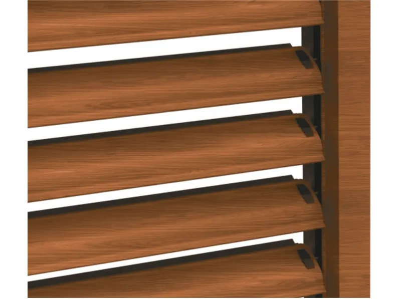 Frangisole Silver Shadow FL in alluminio finitura legno di Pasini