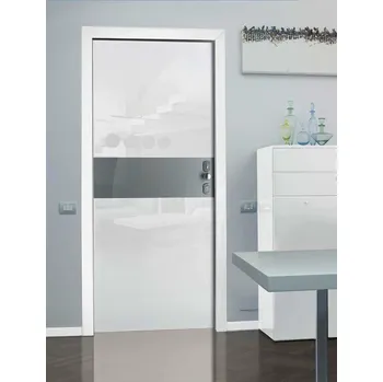 Porta blindata Glossy Bianco e Acciaio di Okey