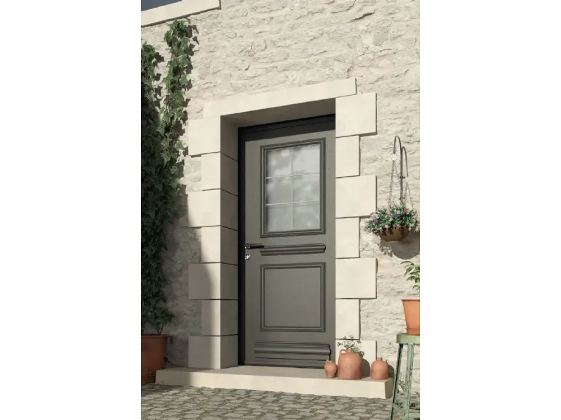 Portoncino Rettangolo in alluminio laccato e vetro di K-Line