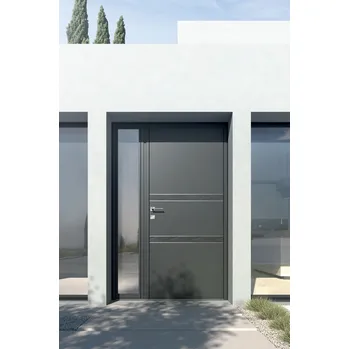 Portoncino Sahara Onde Grigio in alluminio laccato con inserto in rilievo di K-Line