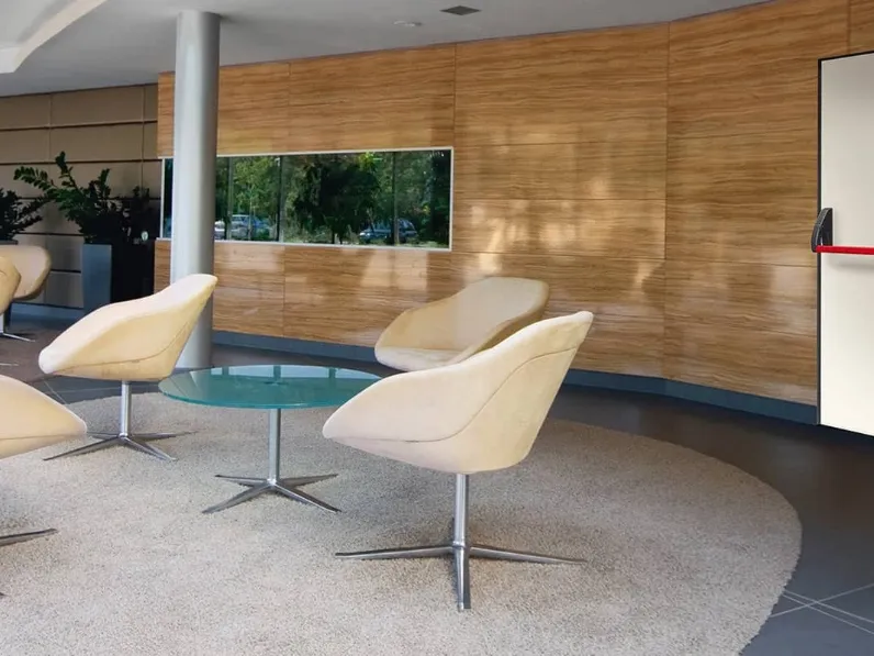 Porta blindata con maniglione antipanico rivestita in compensato marino laccato bianco Sblock Push di Dierre