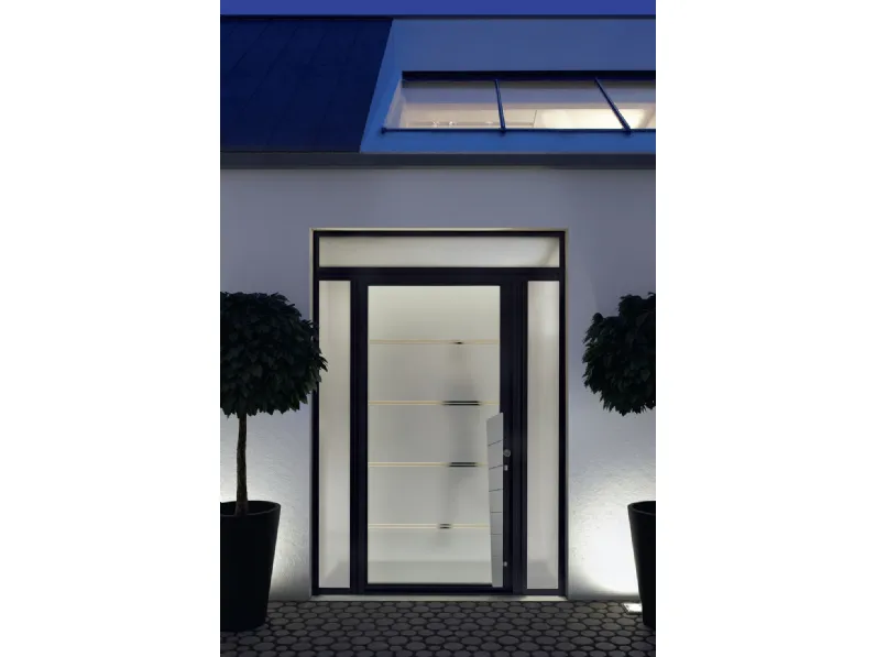 Portoncino Synphonie in triplo vetro e alluminio di K-Line
