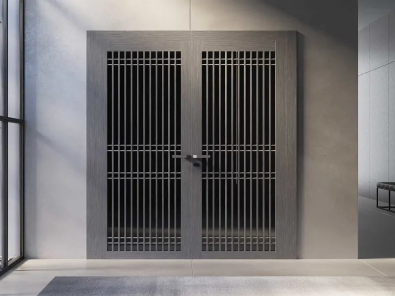 Porta per interni Althea in legno, vetro e metallo di Boscavenezia