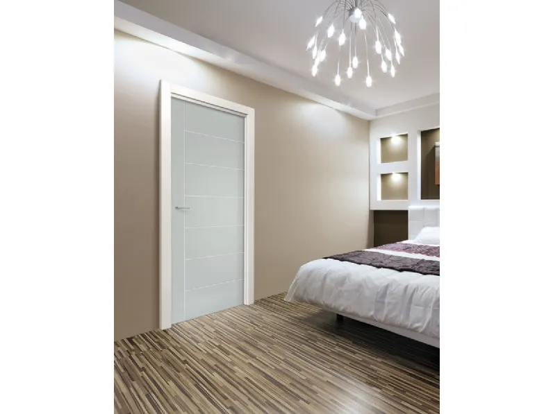 Porta per interni Ante tutto Vetro Egosette in vetro satinato temperato di Ideal Door