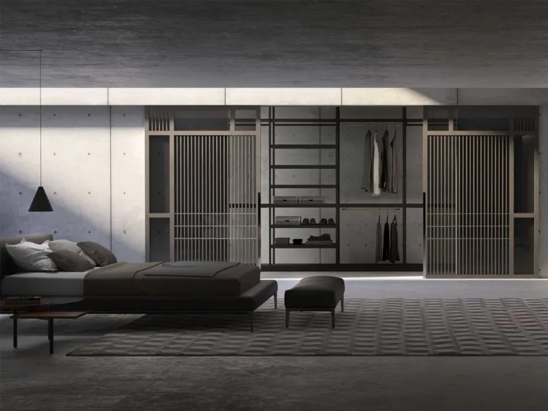 Porta per interni Downtown B in legno laccato e vetro di Boscavenezia