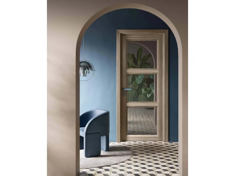 Porta per interni Climb Trevia in laminato con vetro di Garofoli