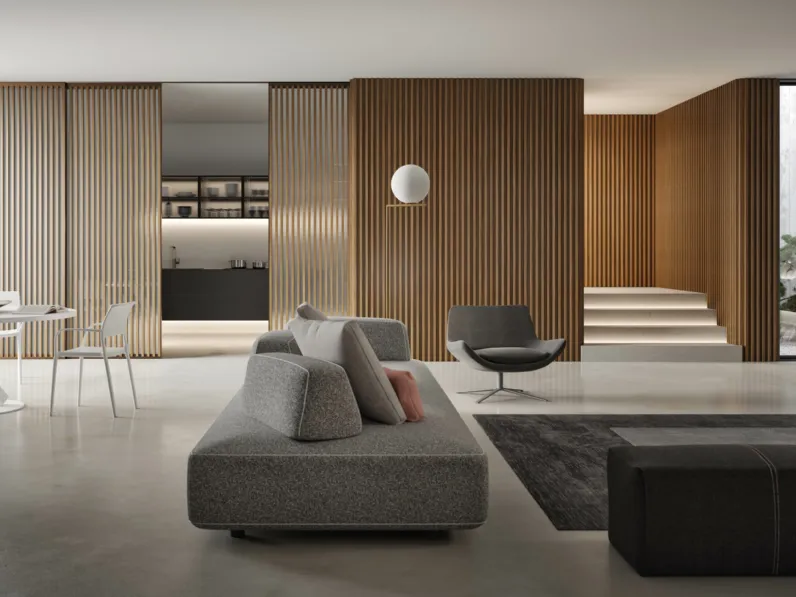 Porta per interni D35 Scorrevole in legno e vetro di RES Italia