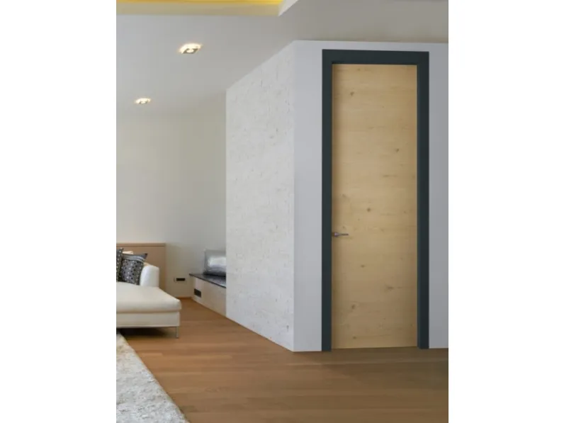 Porta per interni Doghe Origine in legno di Rovere con nodi di Ideal Door