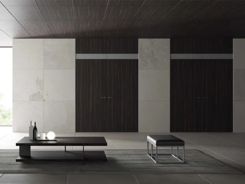 Porta per interni Empire in ebano con fascia in resina di Boscavenezia