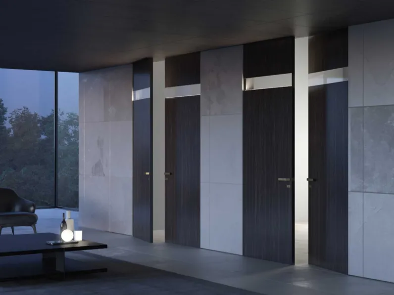 Porta per interni Empire in ebano con fascia in resina di Boscavenezia