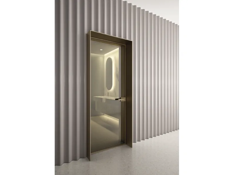 Porta battente per interni Entre-Deux-Battente in vetro con telaio in alluminio di Albed