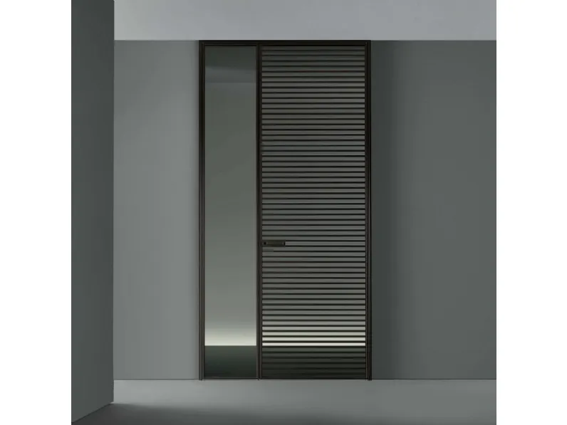 Porta per interni Even in alluminio e vetro di Rimadesio