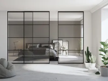 La Porta per interni Factory T4 di Foa è un elemento d'arredo dal design industriale e funzionale.