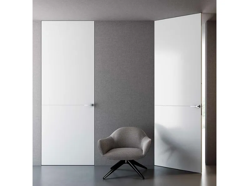 Porta per interni battente Filomuro Pantoincisa BP 1034 in laccato opaco Bianco di BiHome