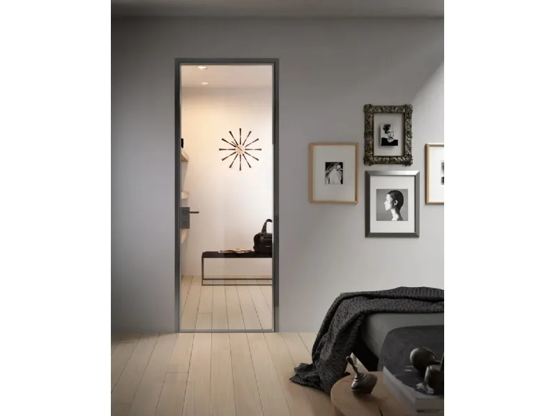 Porta per interni G-Like Vetro con telaio in alluminio di Garofoli