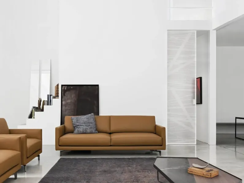 Porta per interni scorrevole in vetro con telaio in alluminio Gaia a Scomparsa di Doal