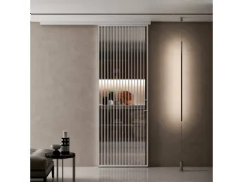 Glass Bianco Scorrevole Esterno Muro 02