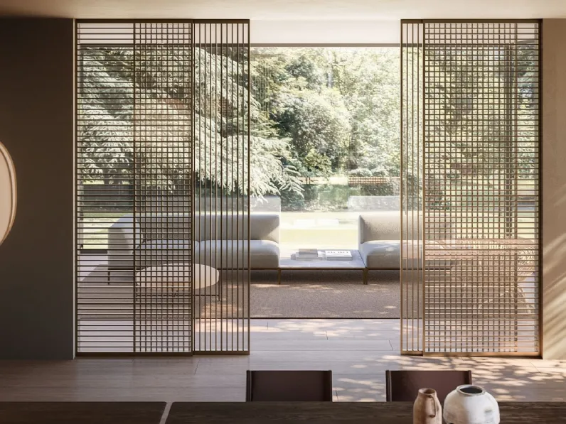 Porta scorrevole per interni in vetro e alluminio Golden Gate di ADL